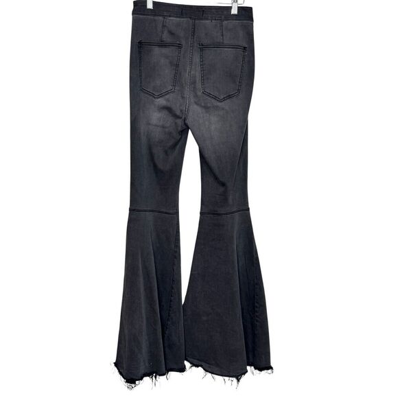 We The Free Jeans 26 Black Just Float On Flare Bell Bottom Distressed Boho - Picture 7 of 12